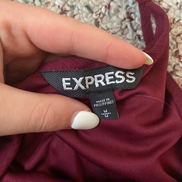 Express Size Medium Dressy Wine Color Tank Top - Picture 2 of 2